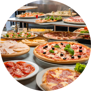 Menu Pizzeria: antipasti e piatti unici, le pizze del 2025, pizze tradizionali e pizze speciali gourmet, dessert