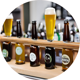 Menu Birre: birra alla spina, Coca-Cola alla spina, birre in bottiglia